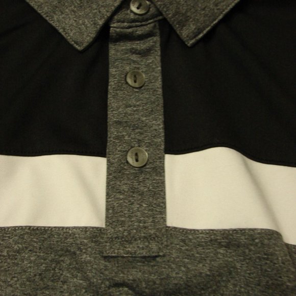 Ben Hogan Performance Golf Polo XL Mens Collared Club Shirt Black Gray White - Picture 8 of 16